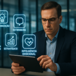 Profissional desenvolvendo as 6 habilidades profissionais essenciais no ambiente de trabalho