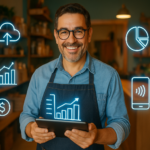 Micro empresário mostrando como digitalizar seu negócio com tecnologias digitais simples