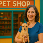 Helena Oliveira da Silva em seu petshop, exemplo de transformação de carreira após os 40 anos