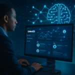 Busca de Empregos com IA no LinkedIn, profissional, tecnologia, carreira 2025