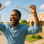 Microempreendedor alcançando felicidade profissional ao superar expectativas limitantes.