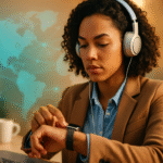 Empreendedor aprendendo inglês com rotina agitada