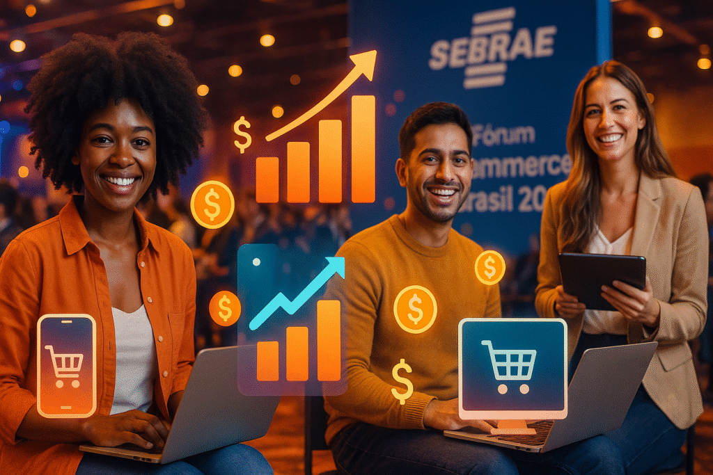 Empreendedores MEI no e-commerce no Fórum E-commerce Brasil 2025, com apoio do Sebrae