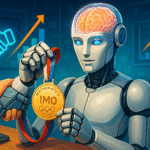 IA Gemini com Medalha de Ouro e elementos de negócio para MEIs