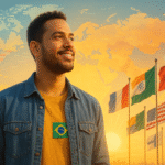 MEI brasileiro otimista, bandeiras de países, novas oportunidades, impacto tarifas EUA MEI Brasil