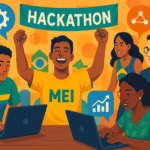 Grupo colaborativo em maratona de políticas públicas para empreendedorismo e MEI em 2025.