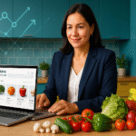 Empreendedora feminina alimentos saudáveis online com apoio Sebrae