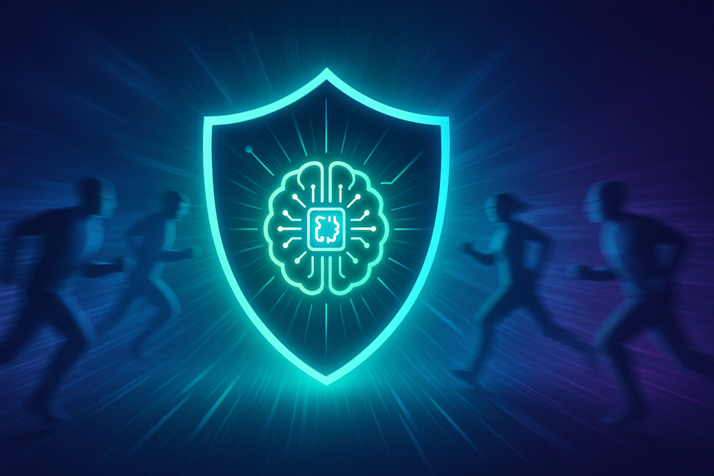 Escudo digital de segurança para agentes de IA protegendo um MEI