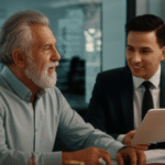 Chefe mais jovem liderando equipe, colaboração intergeracional no MEI