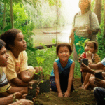 Alunos da Escola da Floresta na Amazônia, aprendendo sobre bioeconomia e sustentabilidade para MEIs em 2025